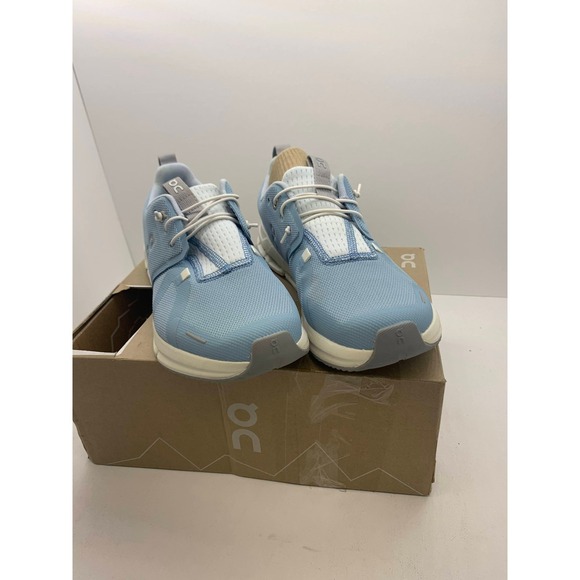 On Cloud Sky Kids Running Sneakers Wash Ivory Blue 3YD11441484 Youth Size 6 - Picture 5 of 11